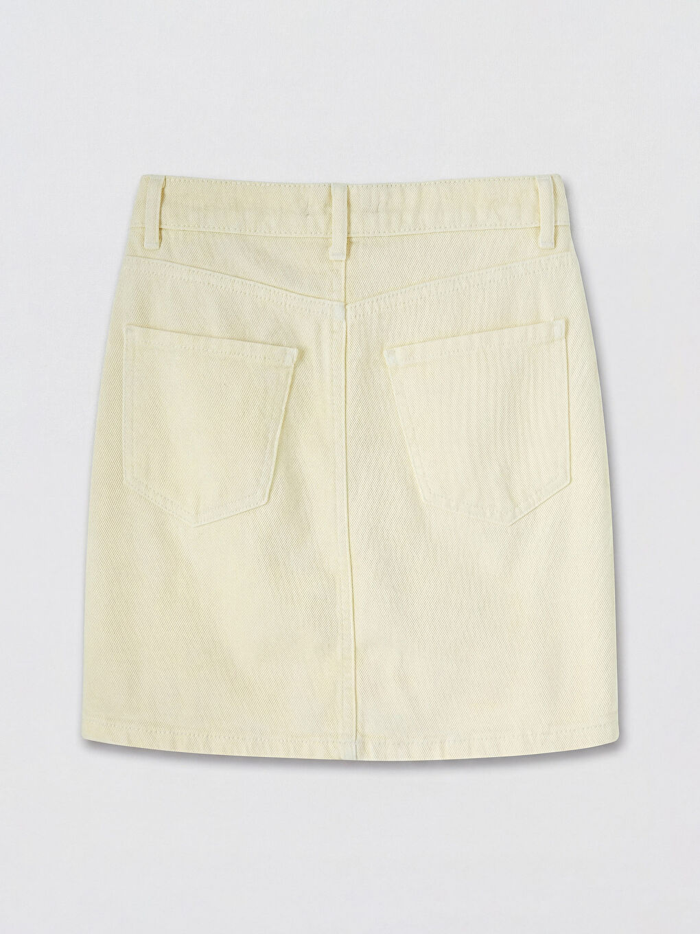 Sarı Regular Fit Mini Jean Etek-1