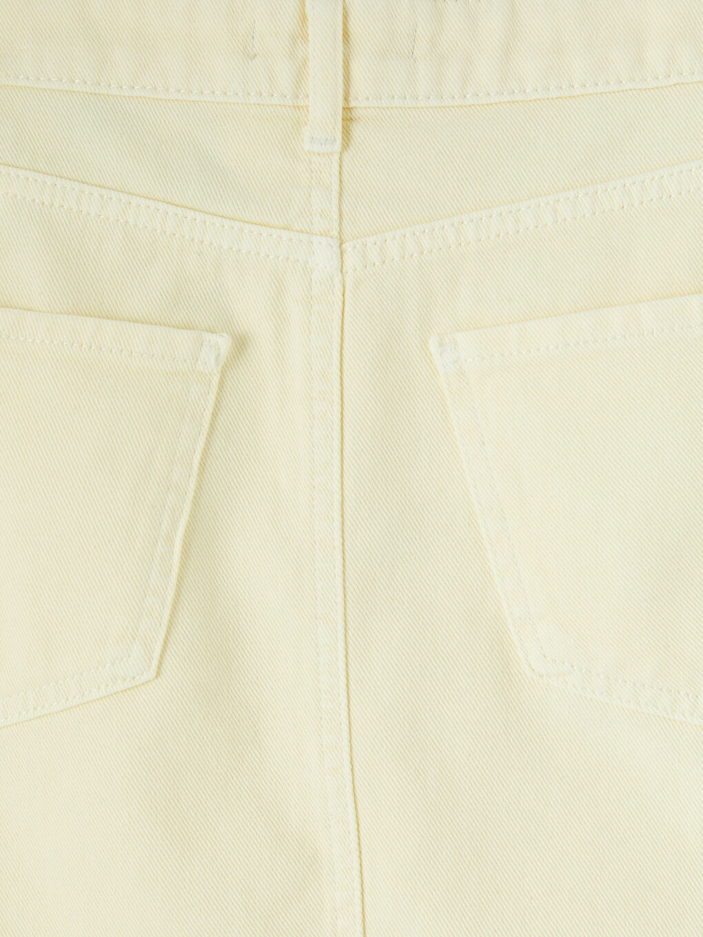 Sarı Regular Fit Mini Jean Etek-3