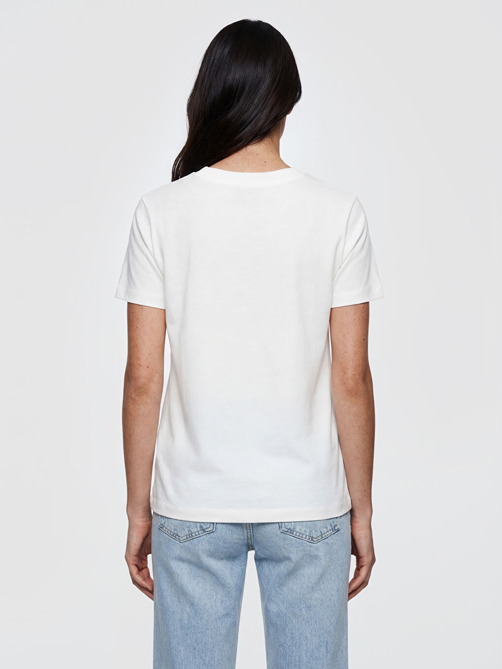 Tricou cu Guler Rotund Imprimat Los Angeles pentru Femei-2