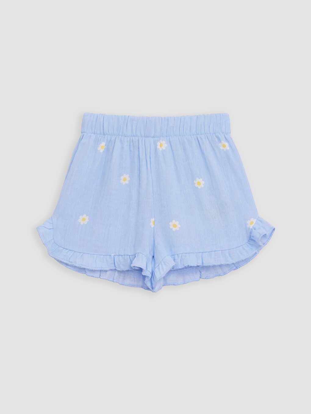 Daisy Embroidered Baby Girls' Muslin Shorts Set-3