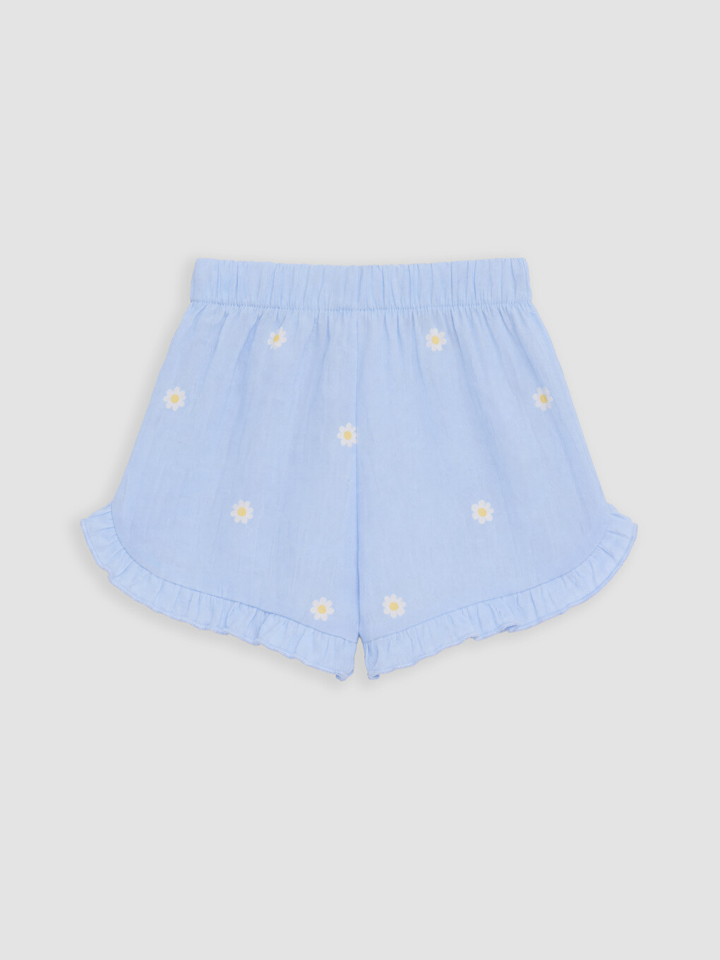 Daisy Embroidered Baby Girls' Muslin Shorts Set-4