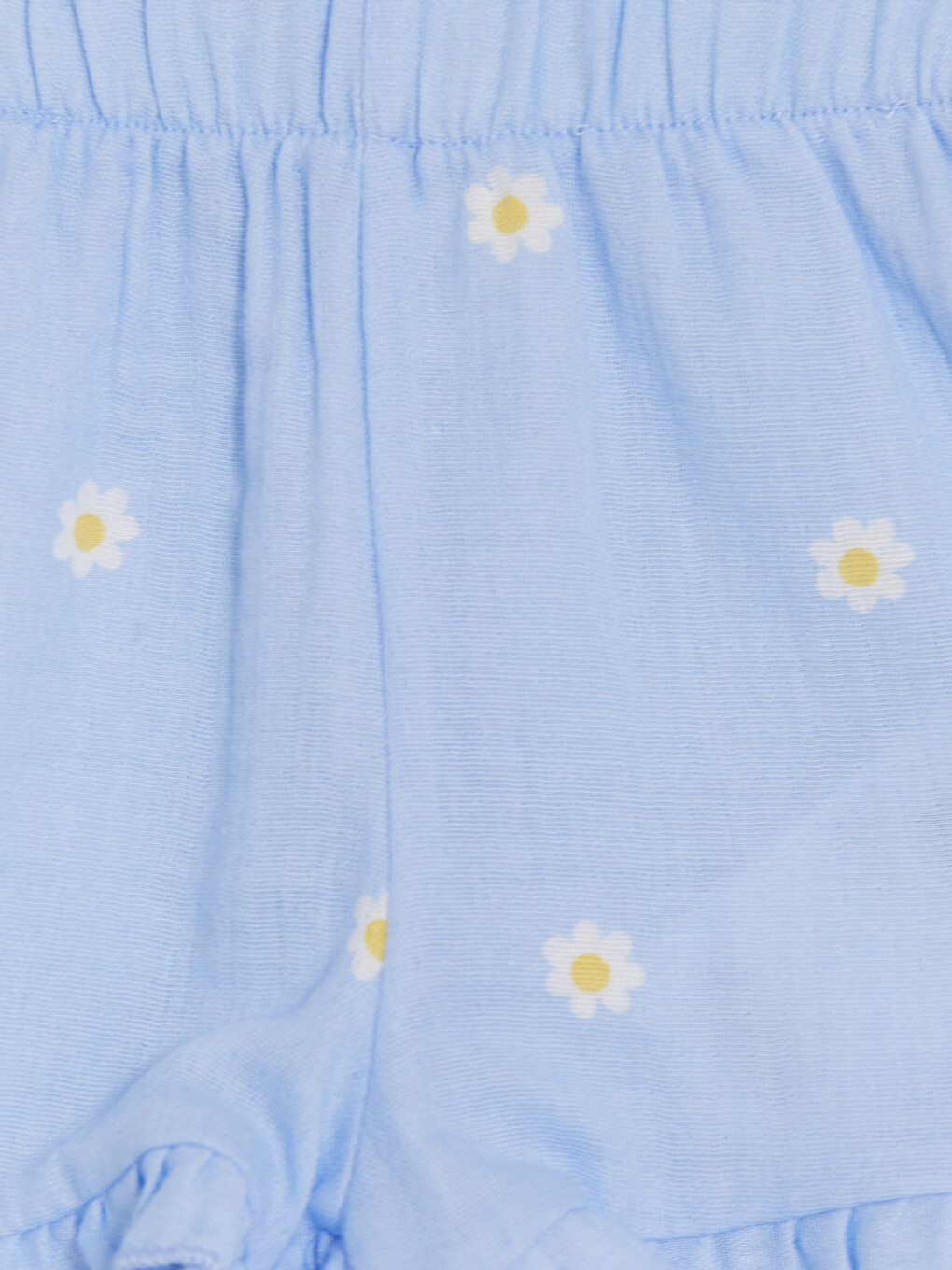 Daisy Embroidered Baby Girls' Muslin Shorts Set-6