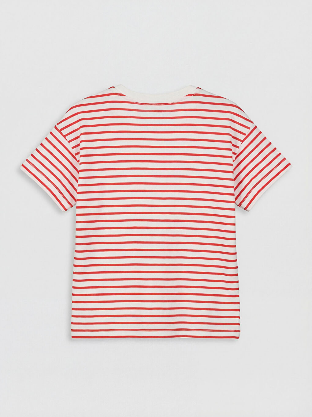 Kırmızı Bisiklet Yaka Hello Kitty Baskılı Kız Çocuk Tişört-1