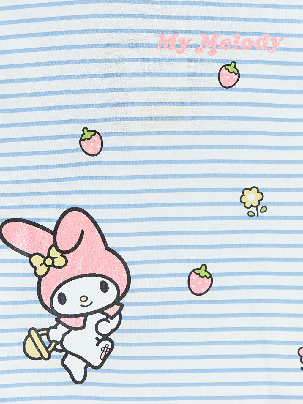 Mavi My Melody Baskılı Kız Çocuk Tişört-2