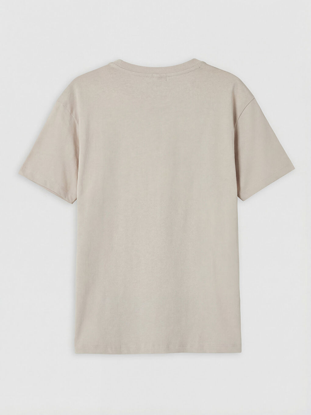 Bej Bisiklet Yaka Baskılı Kız Çocuk Tişört-1