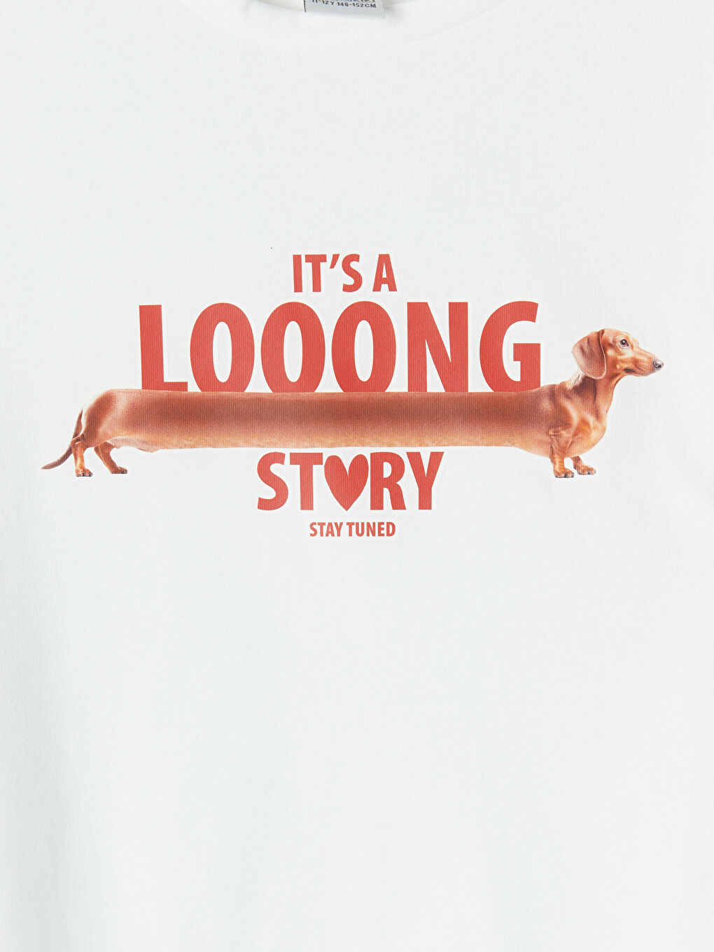 Ekru Bisiklet Yaka Baskılı Kız Çocuk Tişört-2