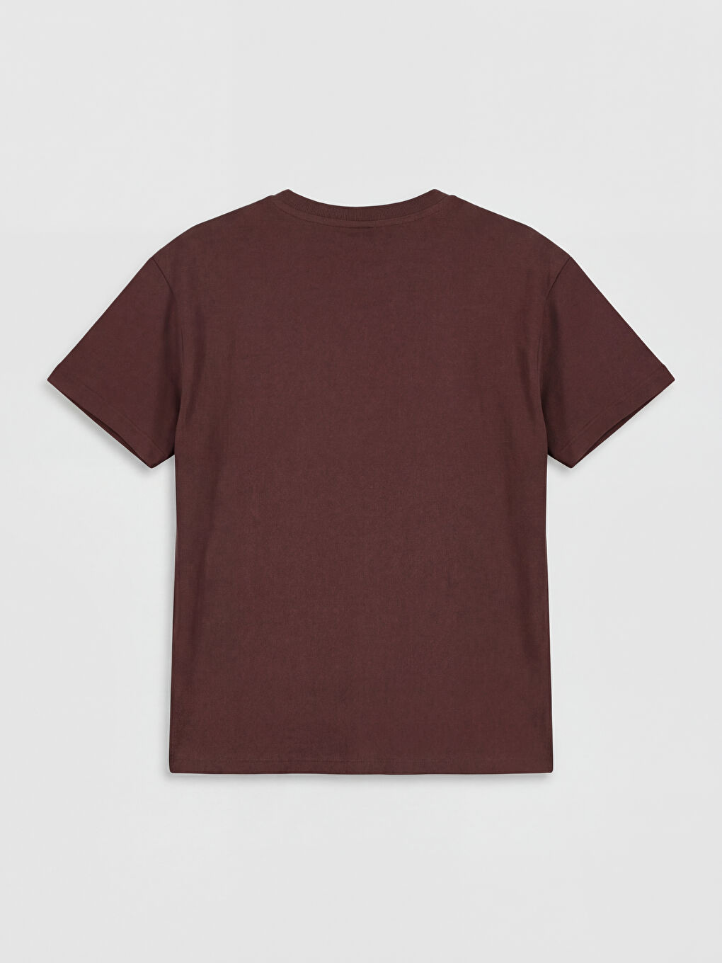 Kahverengi Bisiklet Yaka Çiçek Baskılı Kız Çocuk Tişört-1