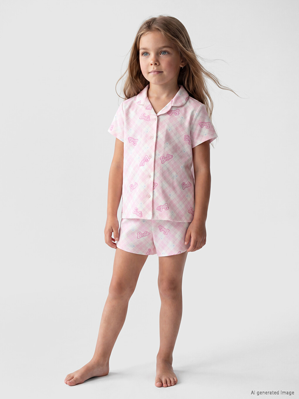 Barbie Printed Girls' Shortie Pyjama Set