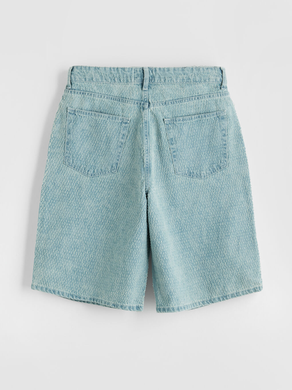 Turkuaz Standart Kalıp Erkek Jean Şort-1