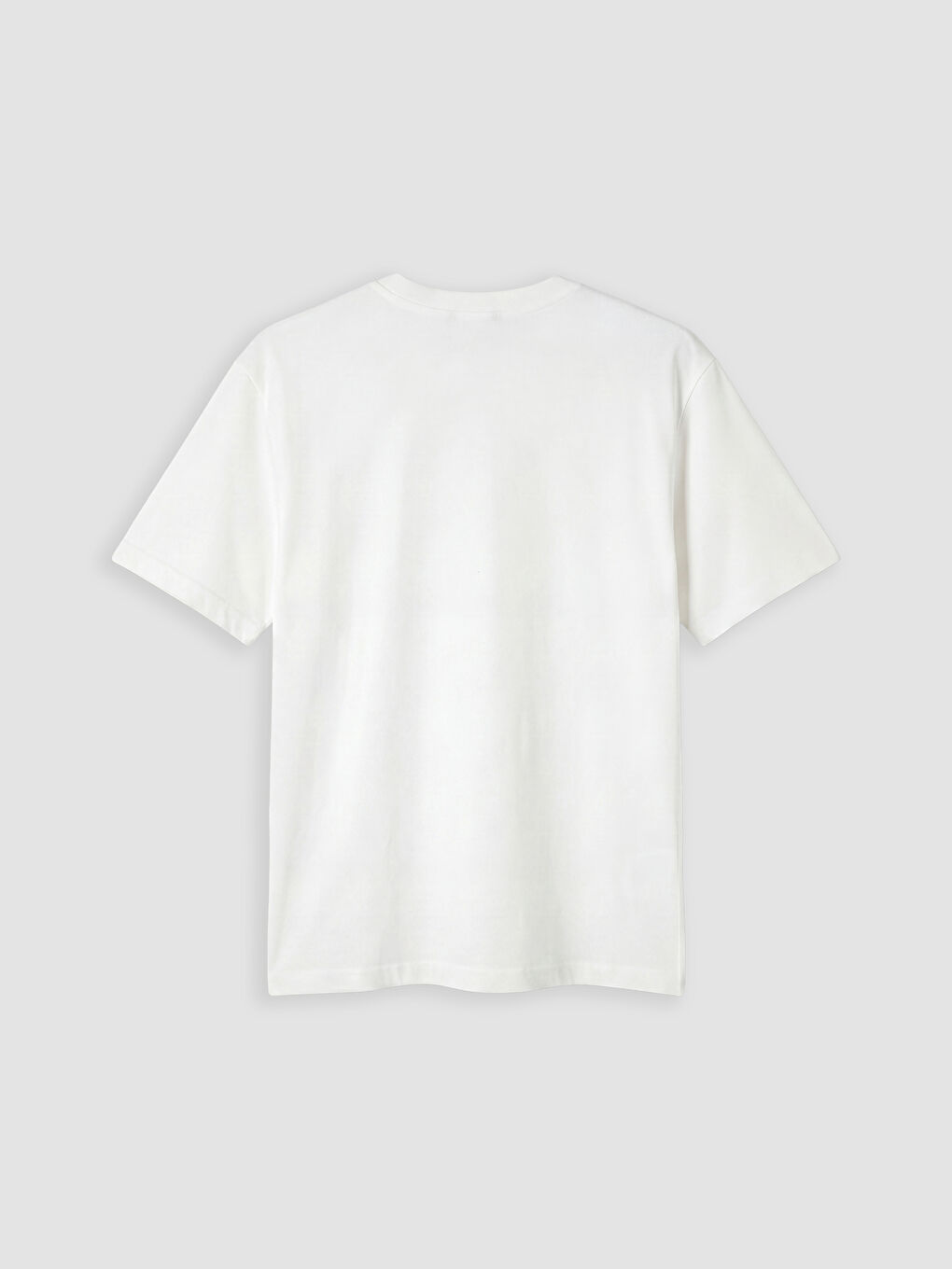 Beyaz Relaxed Fit %100 Pamuk Basic Erkek Tişört 3'lü-4