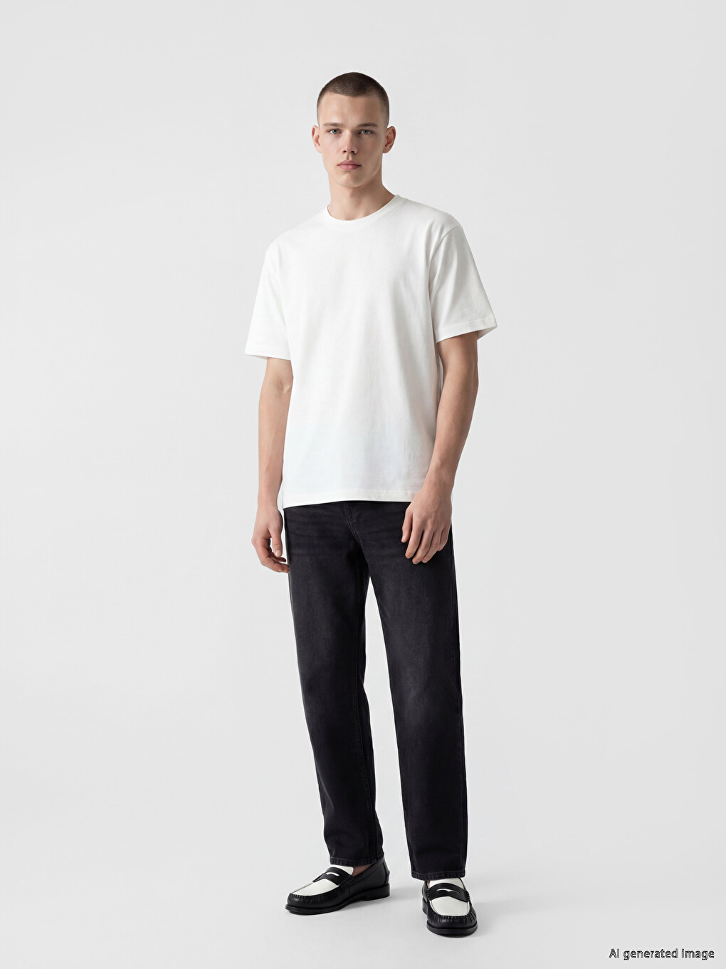 Relaxed Fit %100 Cotton Basic Men's T-Shirt 3-Pack-2