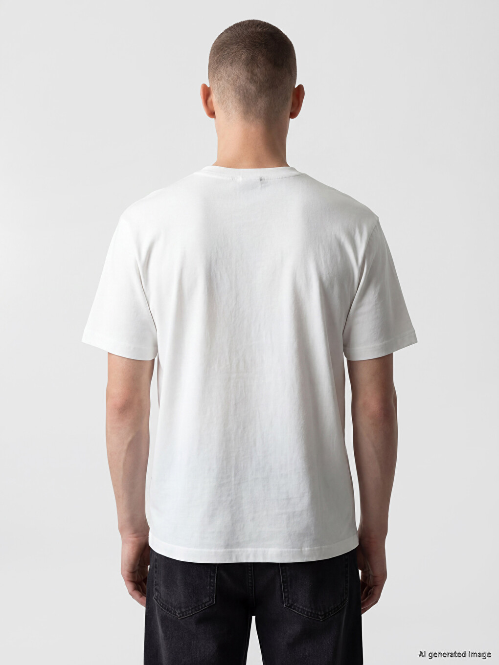 Relaxed Fit %100 Cotton Basic Men's T-Shirt 3-Pack-4