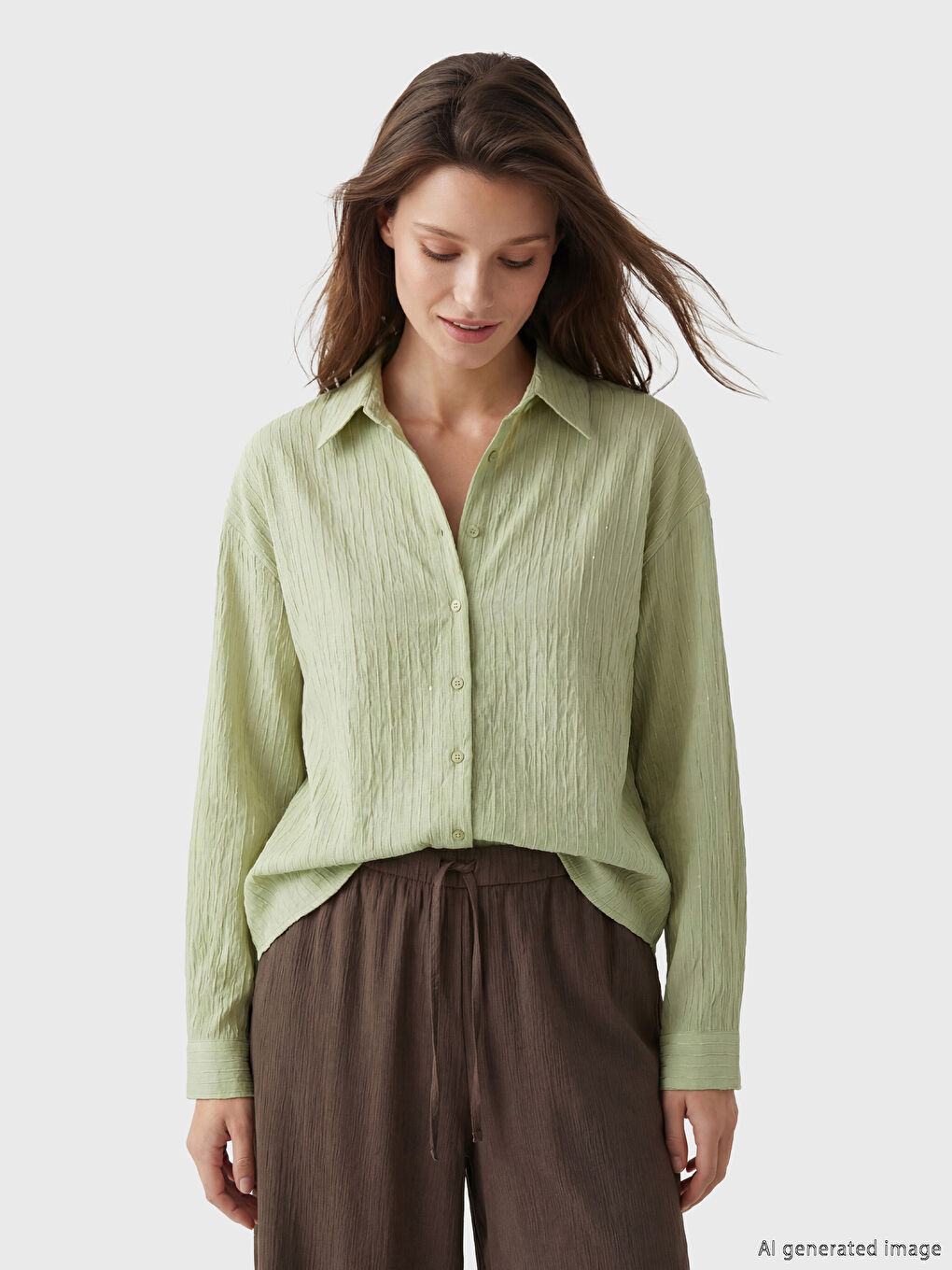 Women's Shirt Tunic with Textured Sequin Detail