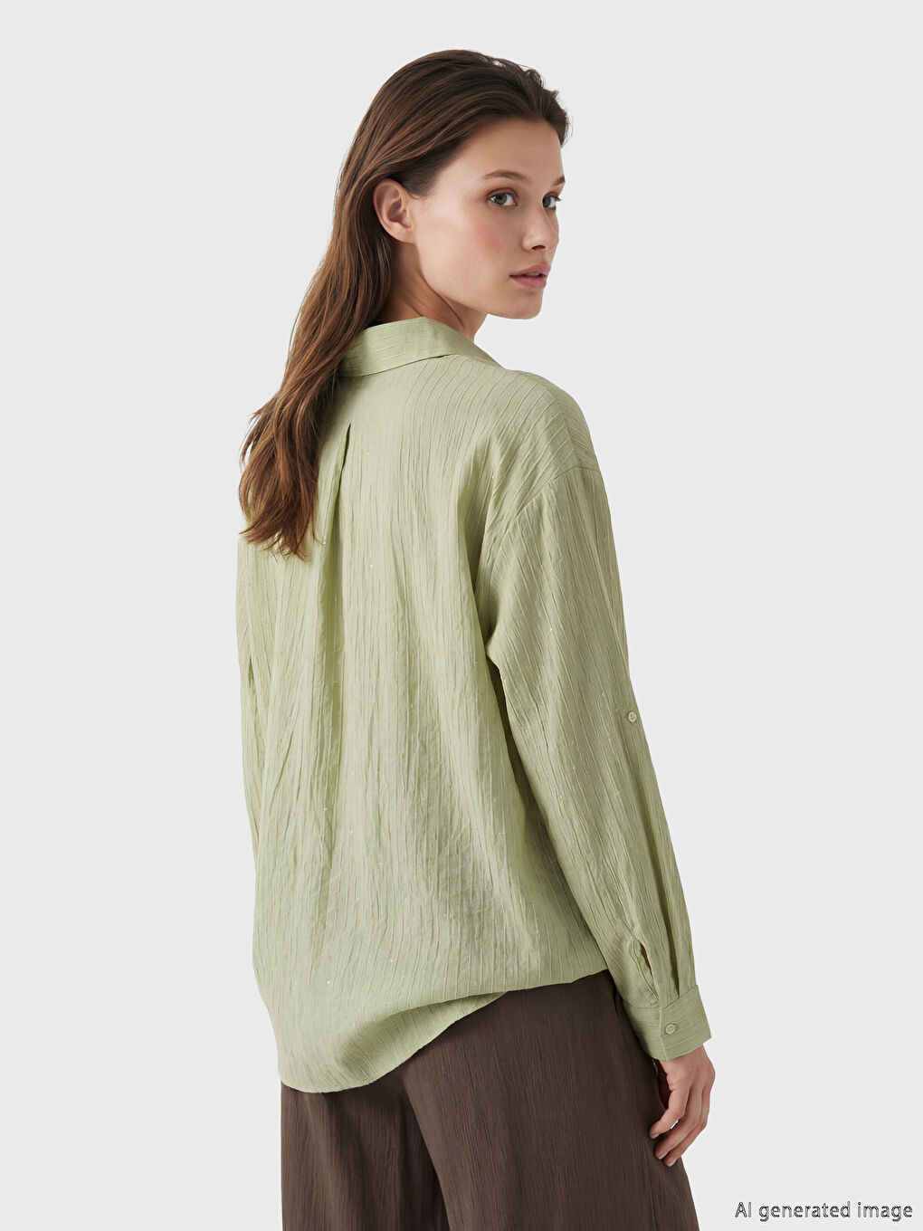 Women's Shirt Tunic with Textured Sequin Detail-3