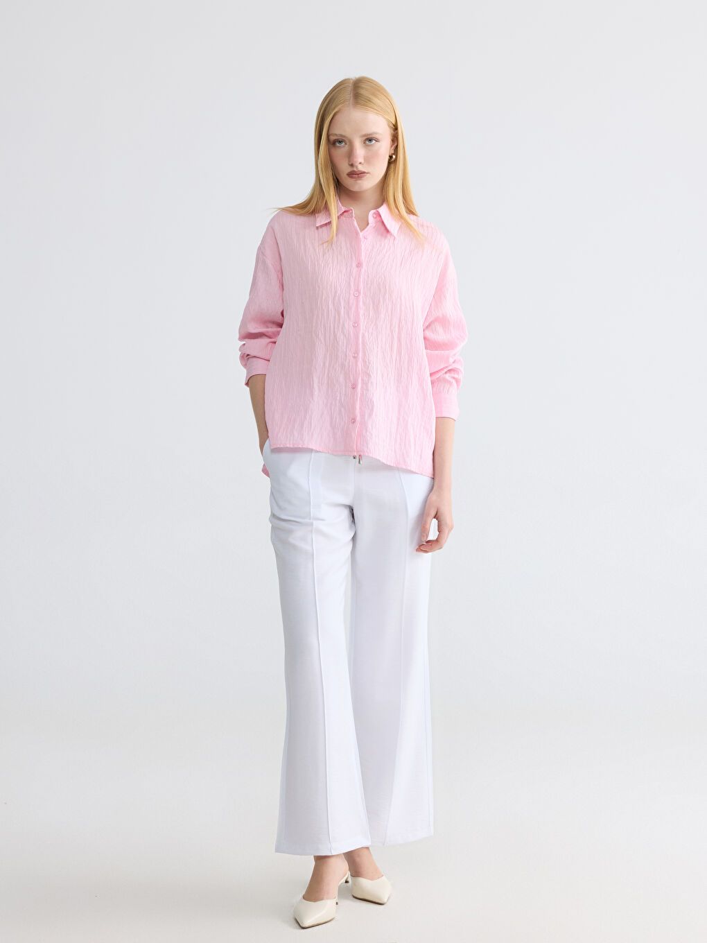 Women's Shirt Tunic with Textured Sequin Detail-1