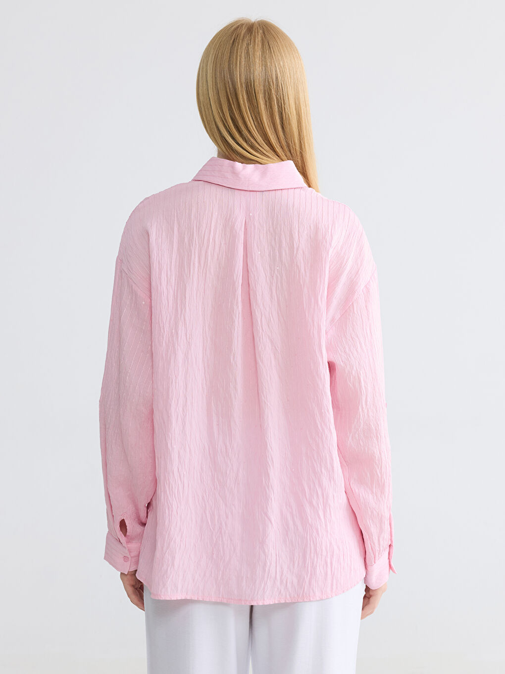 Women's Shirt Tunic with Textured Sequin Detail-3