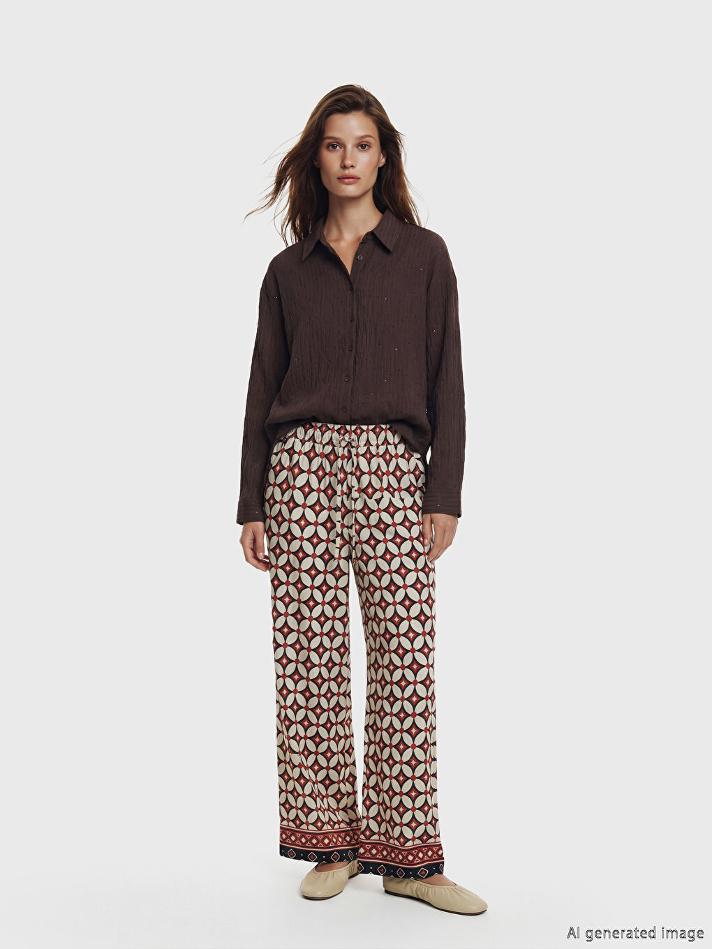Women's Shirt Tunic with Textured Sequin Detail-1