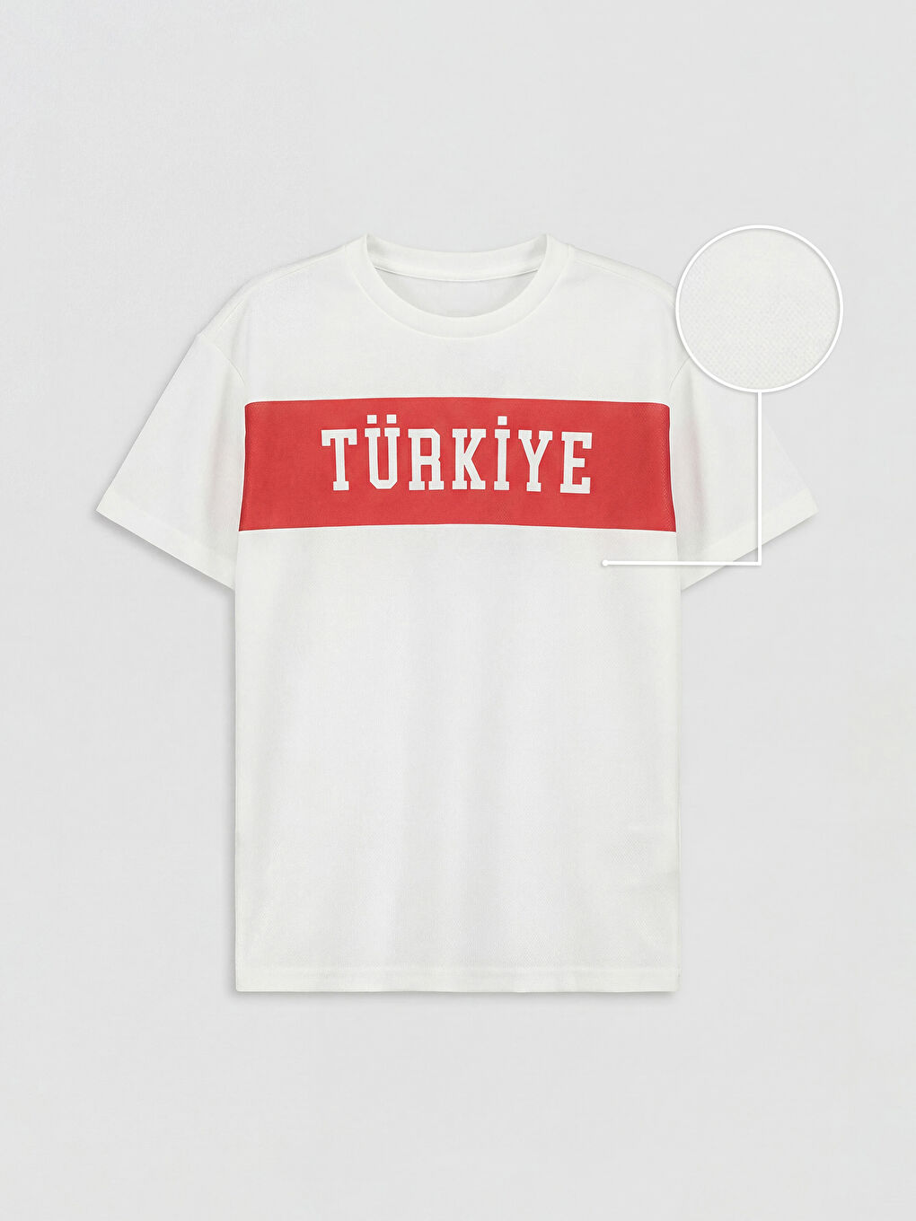 Ekru Bisiklet Yaka Türkiye Baskılı Erkek Çocuk Tişört