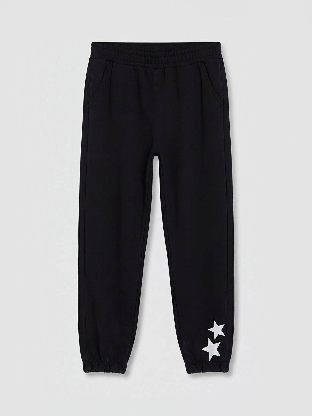 Siyah Baskılı Kız Çocuk Jogger Eşofman Altı