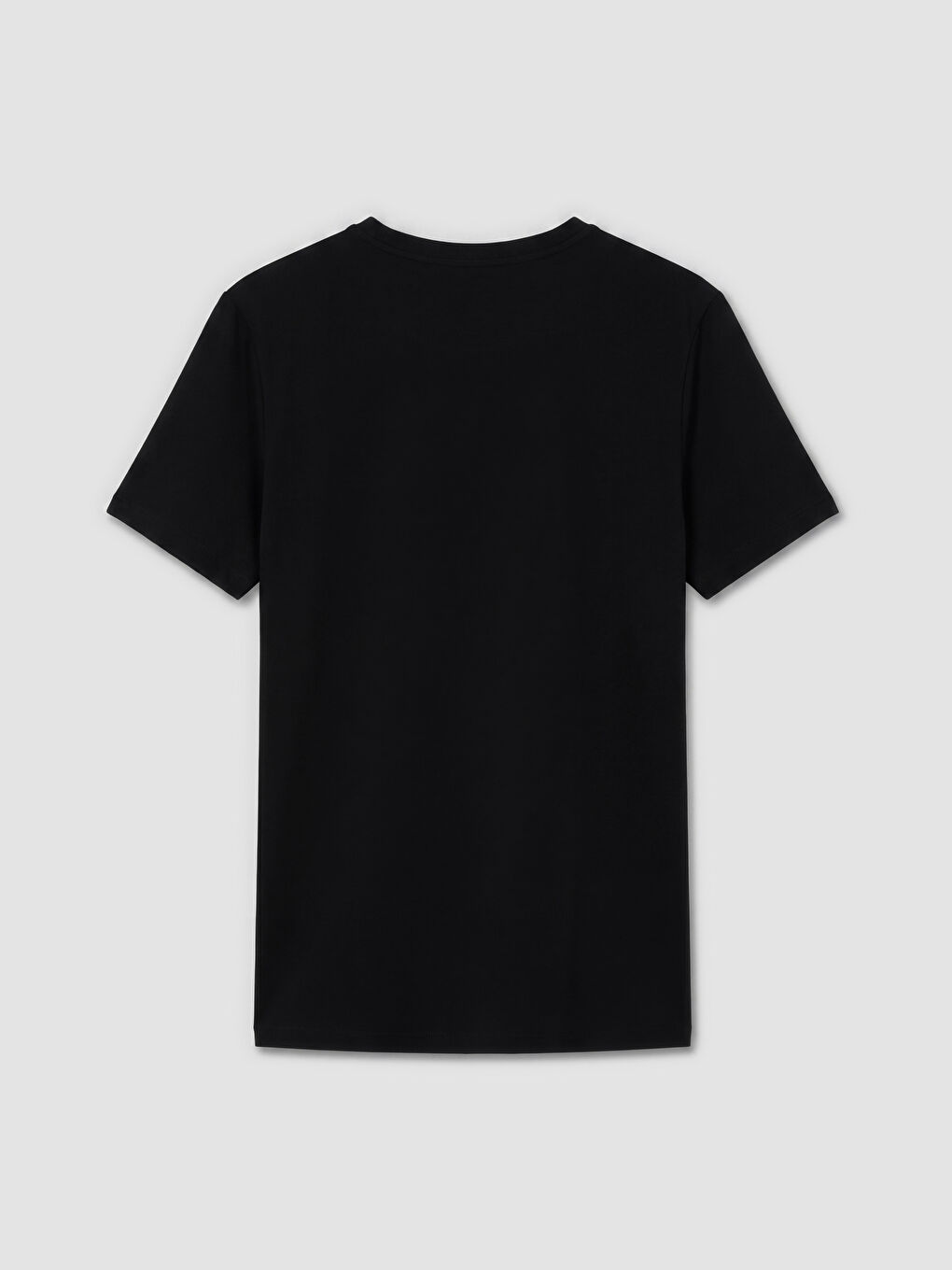 Siyah Slim Fit Esnek Basic Erkek Tişört 3'lü-4