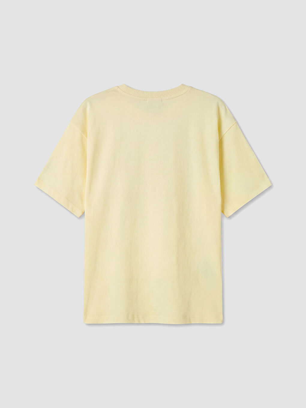 Sarı Bisiklet Yaka Baskılı Erkek Çocuk Tişört-1