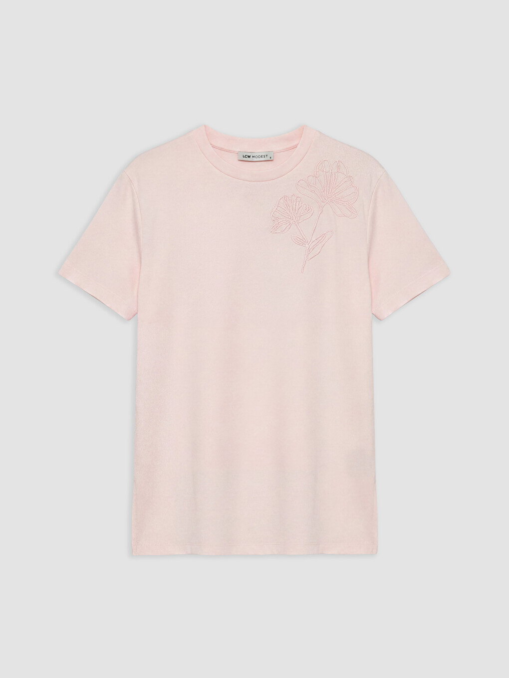 Pembe Soft Touch Nakışlı Bluz