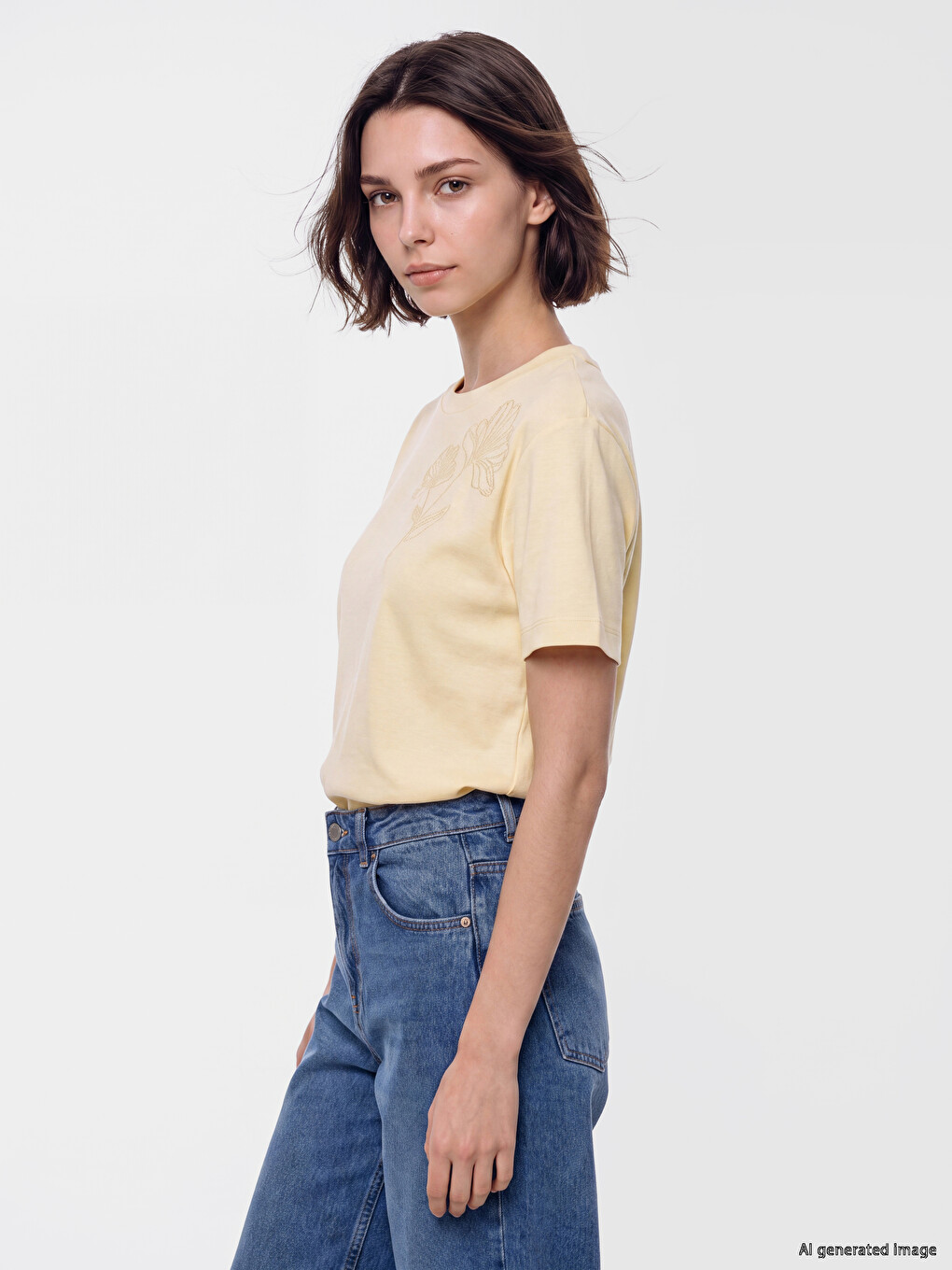 Bluza Od Interloka Sa Vezenim Detaljima, Mekani Dodir