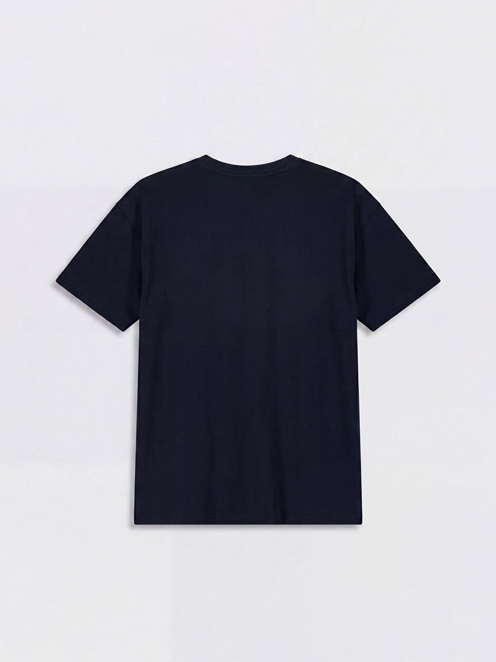 Lacivert Bisiklet Yaka Baskılı Erkek Çocuk Tişört-1