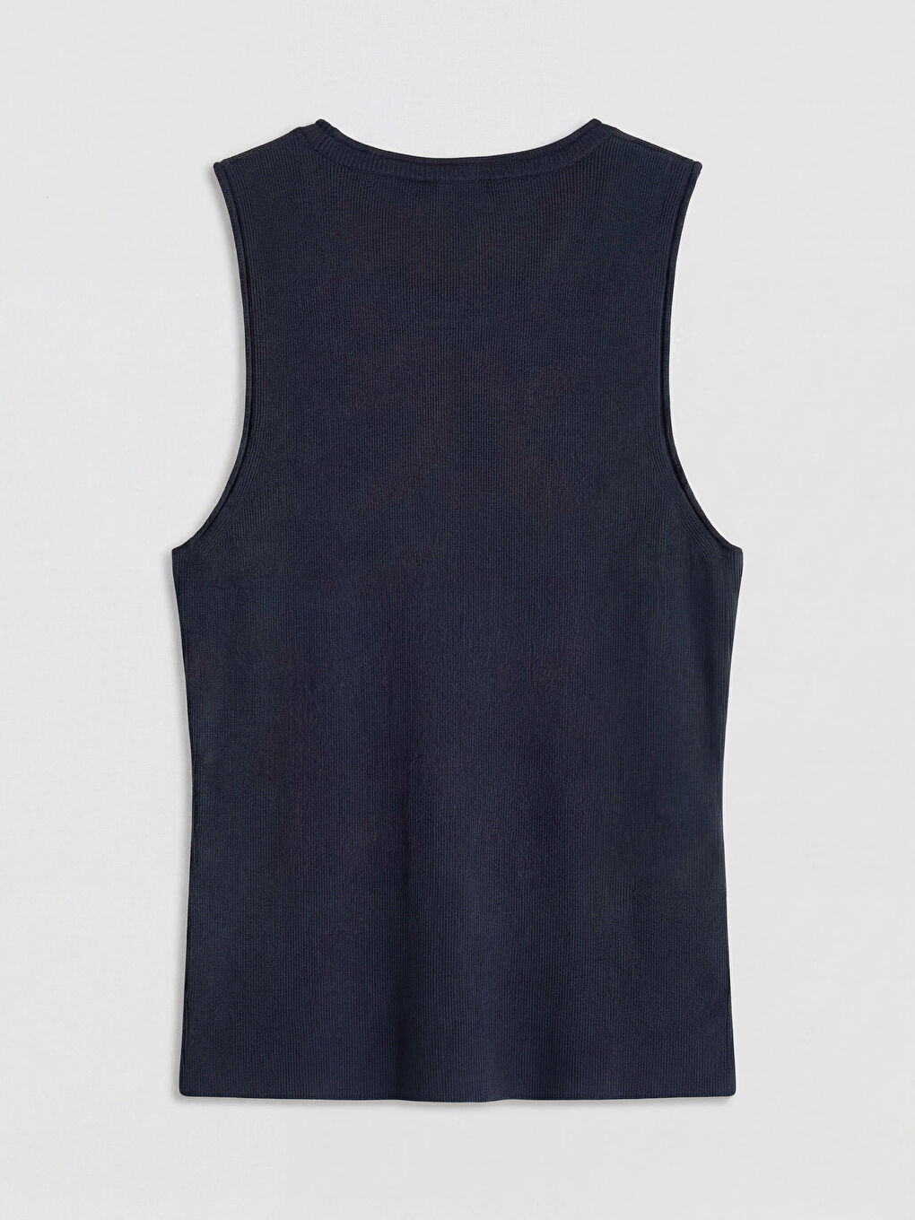 Lacivert Bisiklet Yaka Kadın Triko Atlet-1