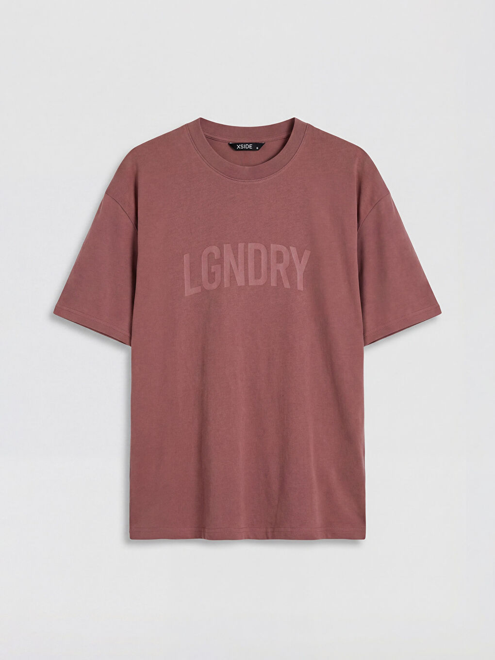 Pembe Bisiklet Yaka Baskılı Erkek Tişört