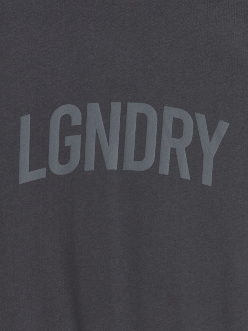 Antrasit Bisiklet Yaka Baskılı Erkek Tişört-2