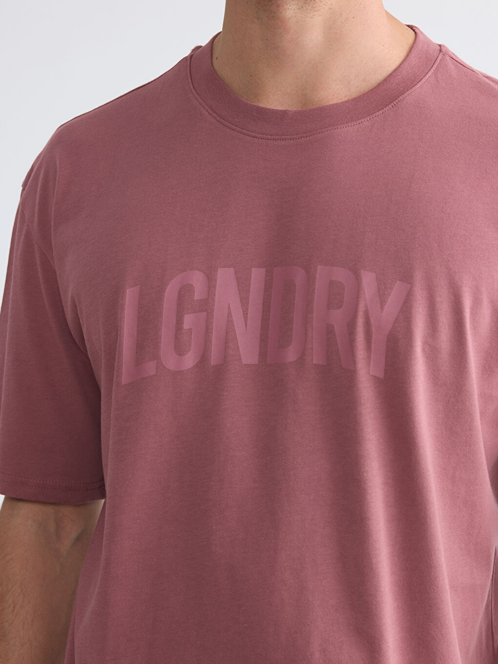 Bisiklet Yaka Baskılı Erkek Tişört-2