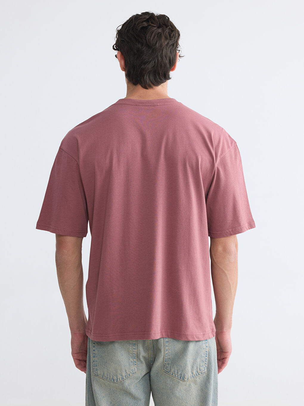 Bisiklet Yaka Baskılı Erkek Tişört-3