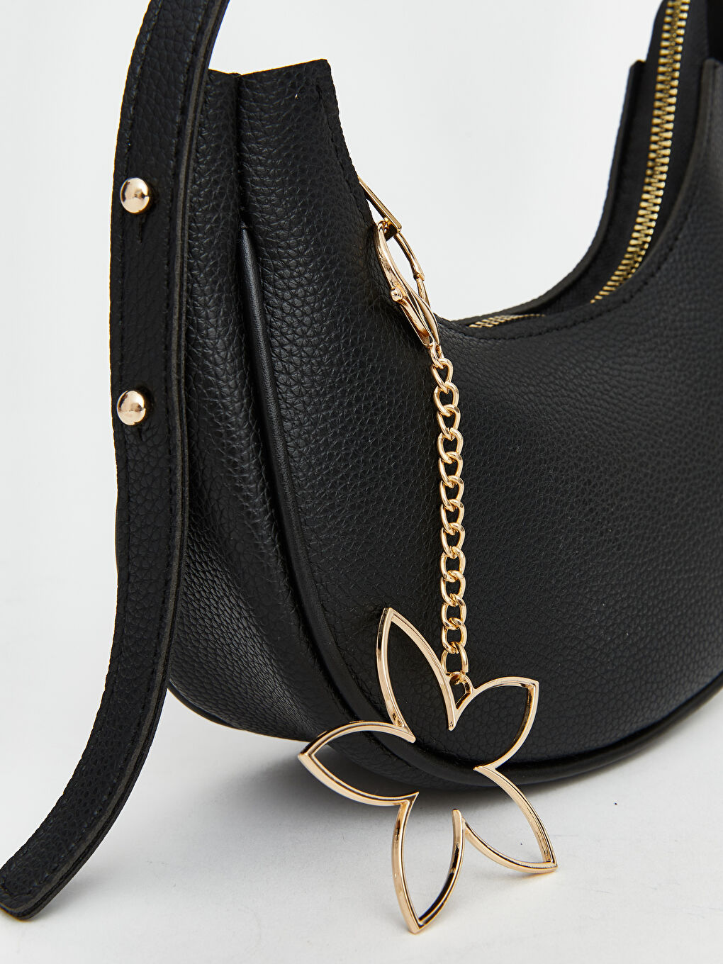 Siyah Yıldız Aksesuarlı Kız Çocuk Moon Çanta-2