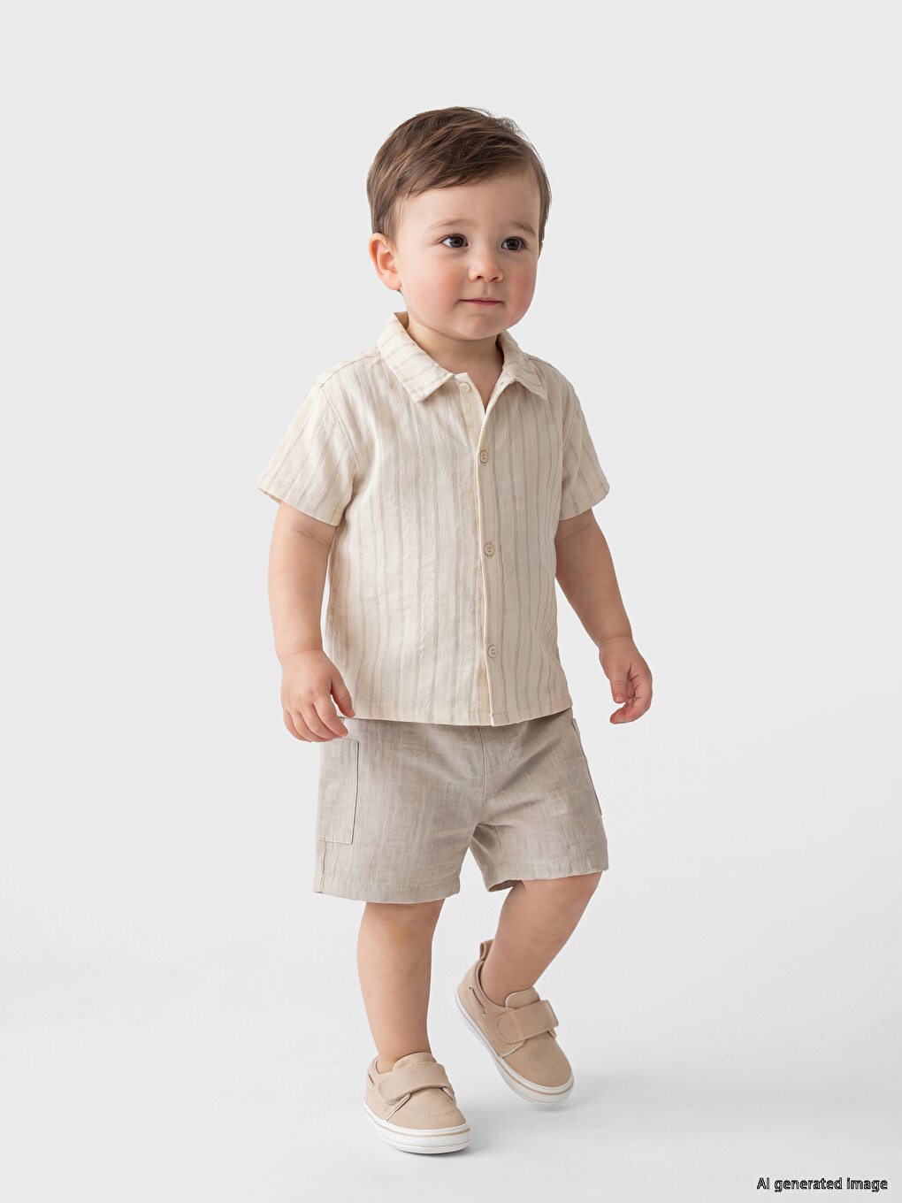 Striped Baby Boys' Shorts Set-1