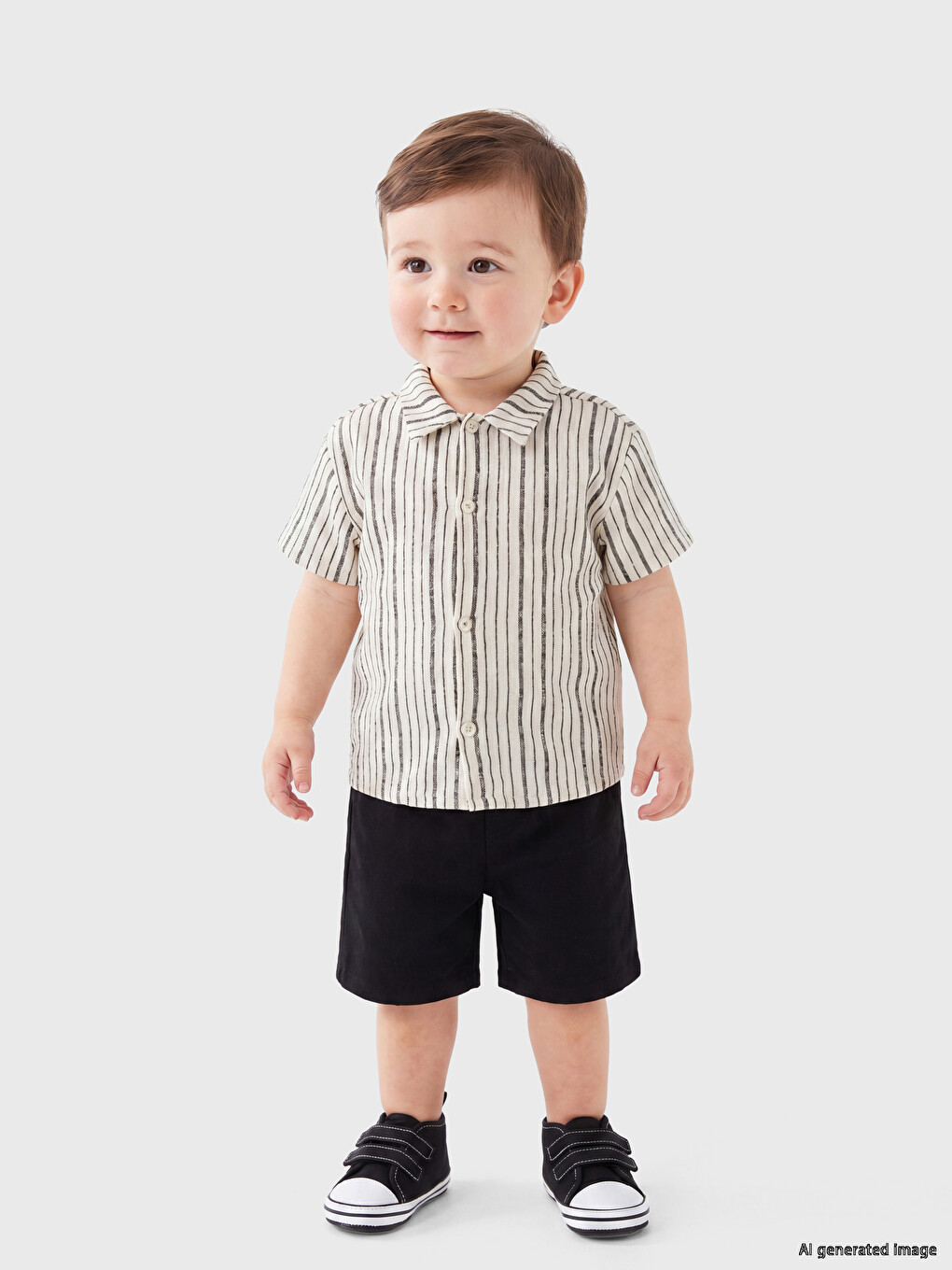 Striped Baby Boys' Shorts Set-1