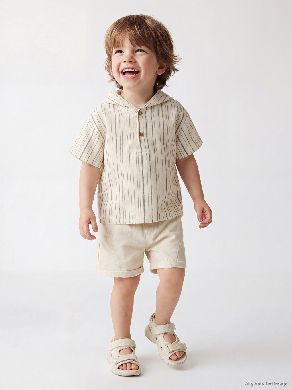 Baby Boys' Hooded T-shirt And Shorts Set