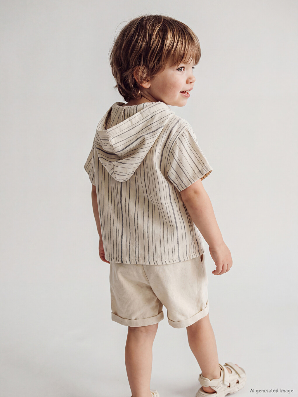 Baby Boys' Hooded T-shirt And Shorts Set-1