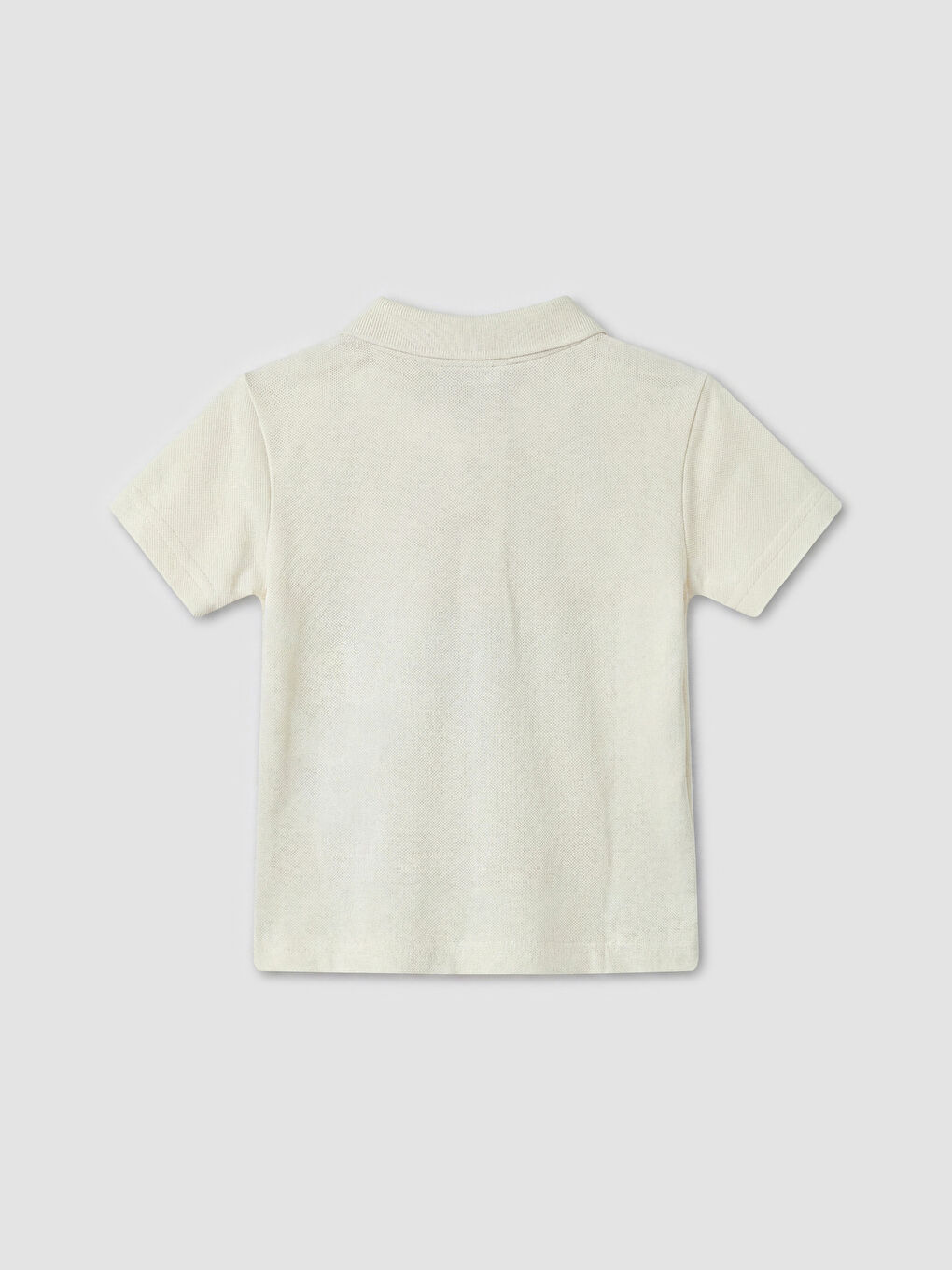 Ekru Polo Yaka Nakışlı Erkek Bebek Takım-3