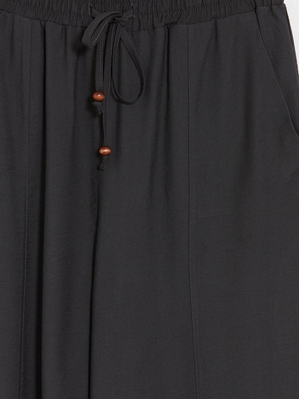 Antrasit Beli Lastikli Kadın Pantolon-6