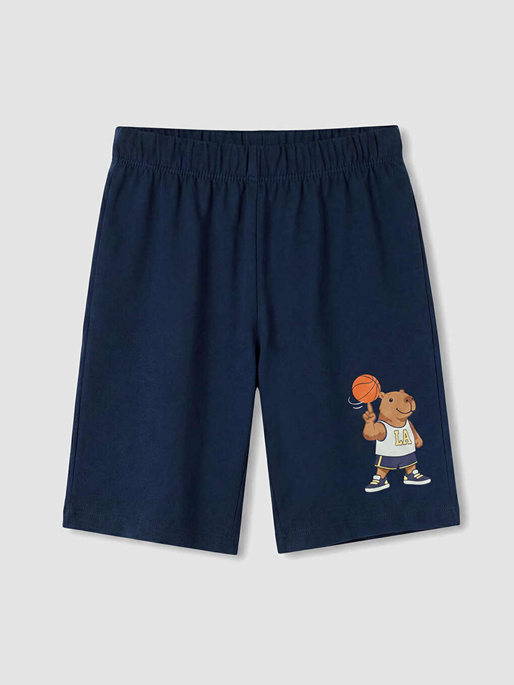 Gri Erkek Çocuk Şortlu Pijama Takımı-4