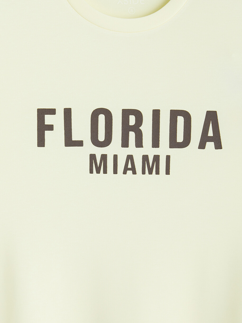 Sarı Florida Baskılı Soft Touch Kadın Tişört-1