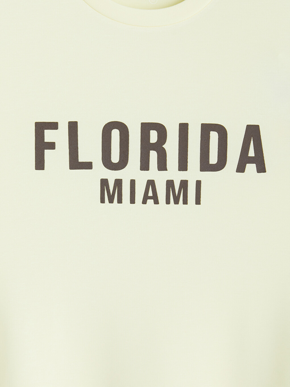 Sarı Florida Baskılı Soft Touch Kadın Tişört-1