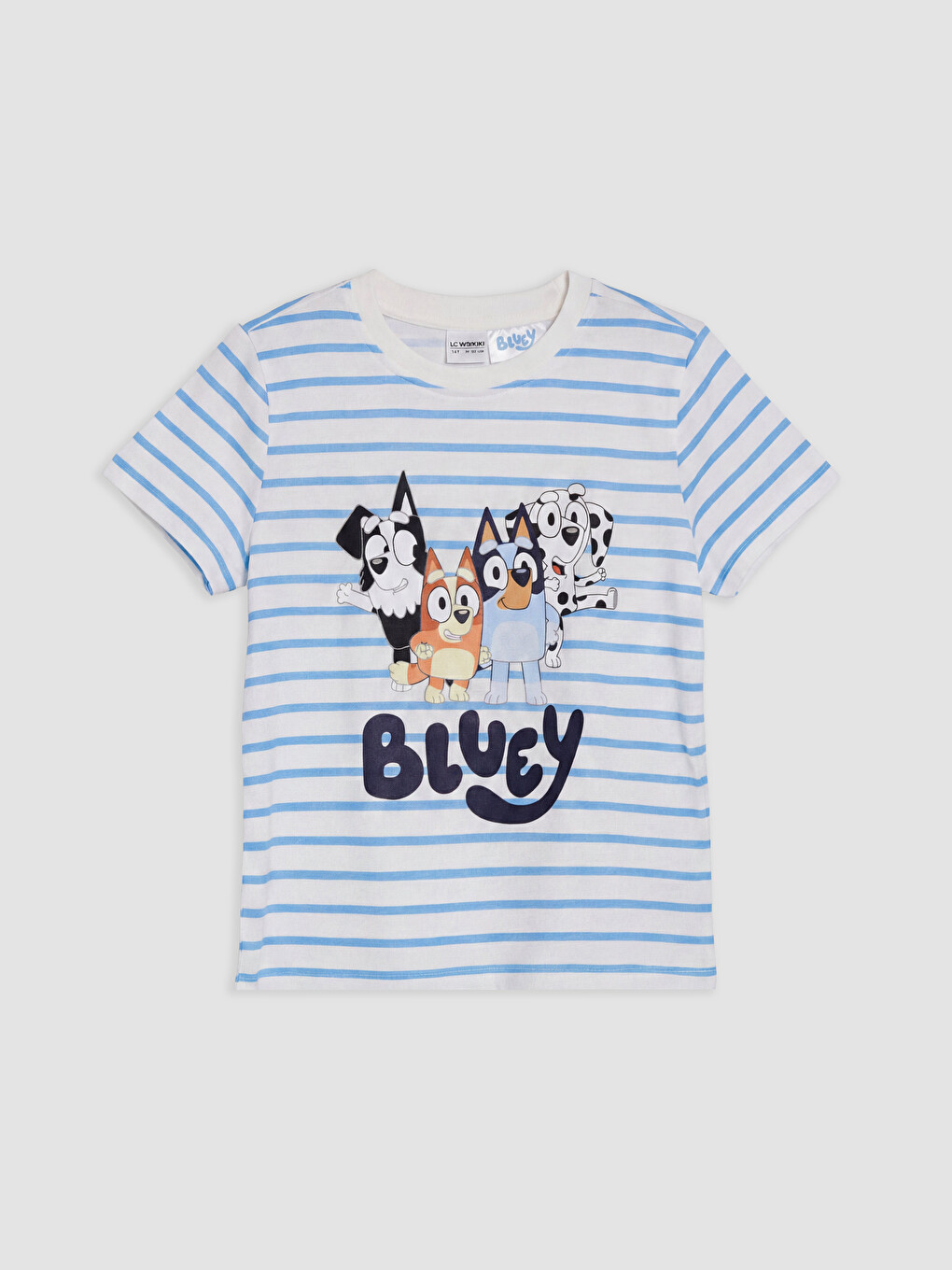 Ekru Bluey Baskılı Erkek Çocuk Şortlu Pijama Takımı-1