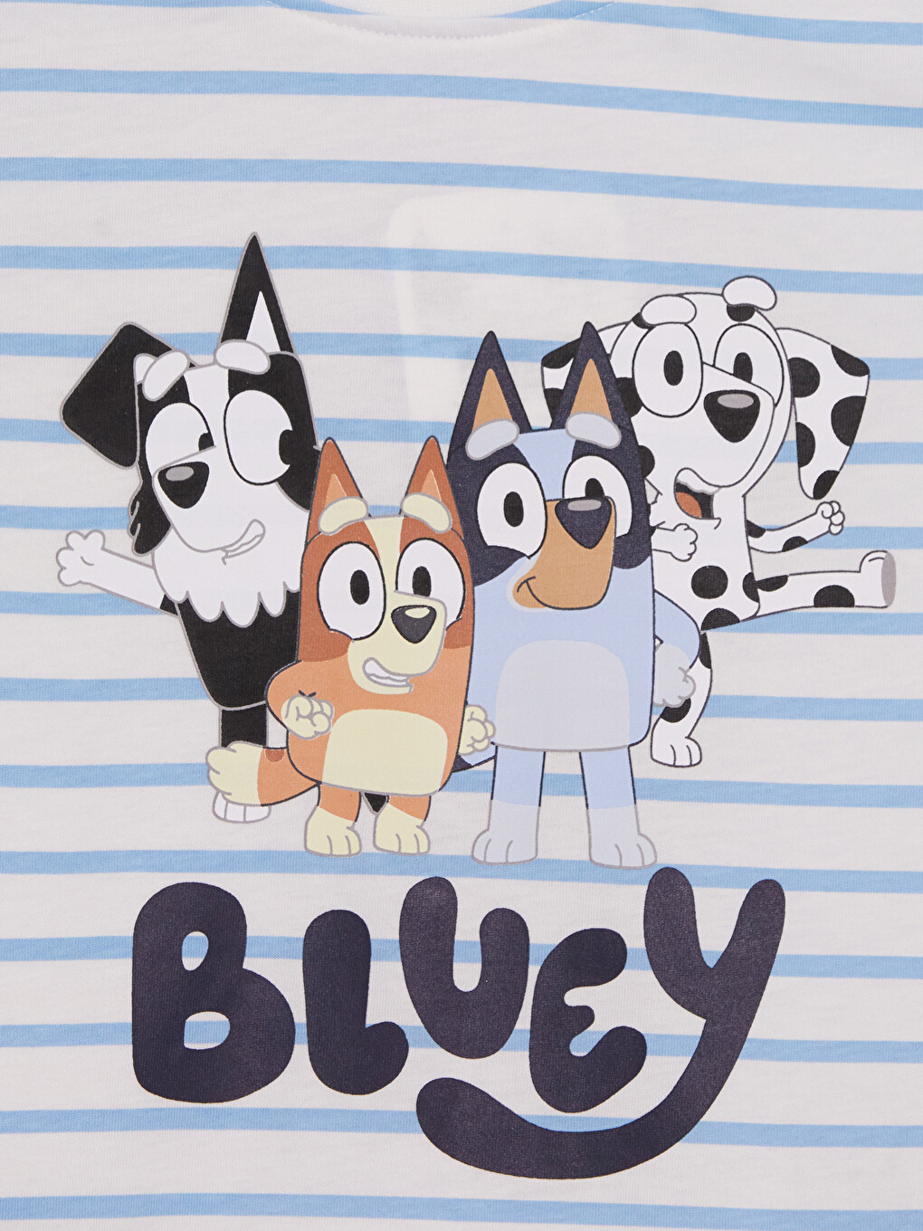 Ekru Bluey Baskılı Erkek Çocuk Şortlu Pijama Takımı-5