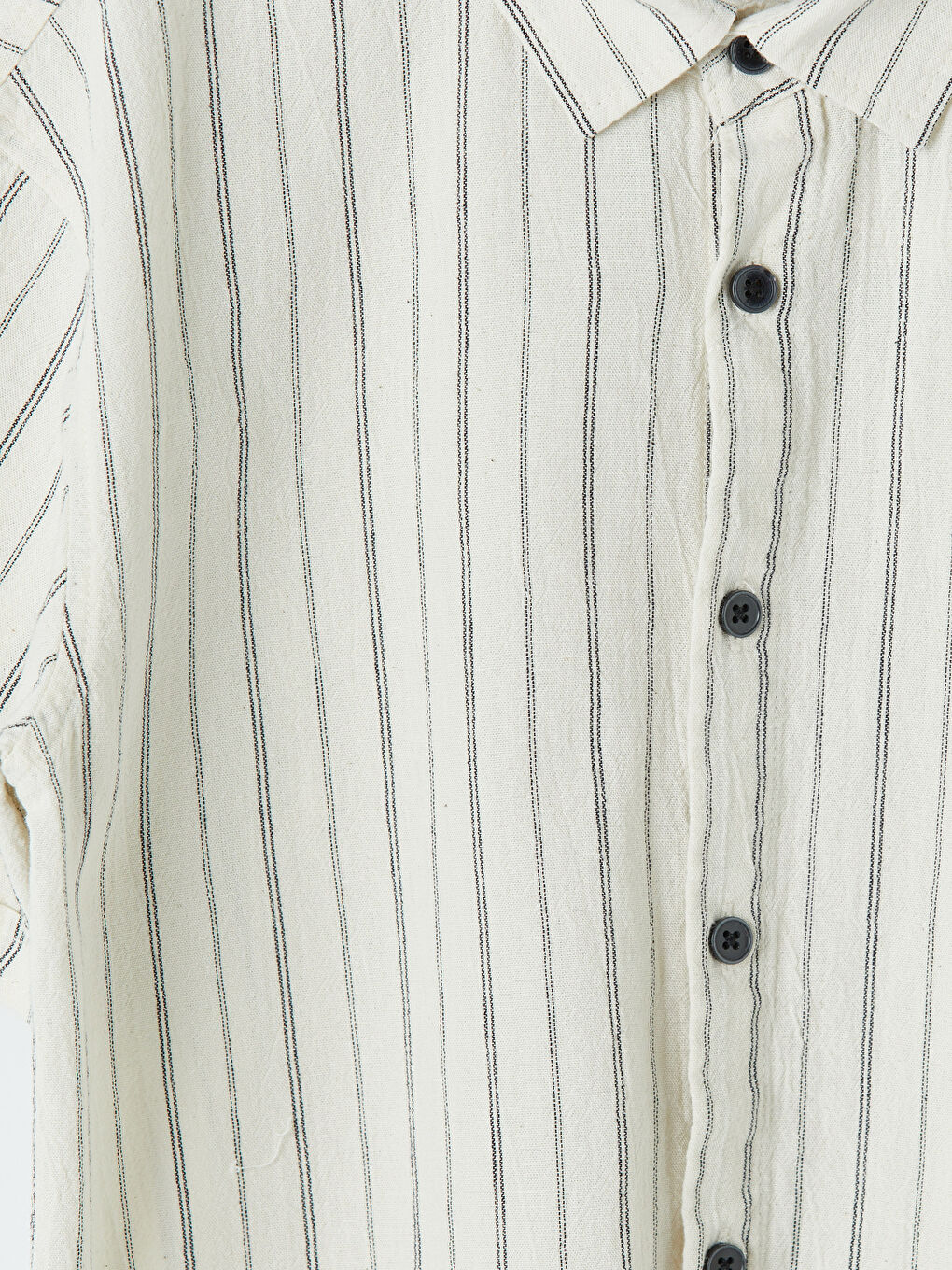 Siyah Çizgili Poplin Erkek Çocuk Gömlek-2