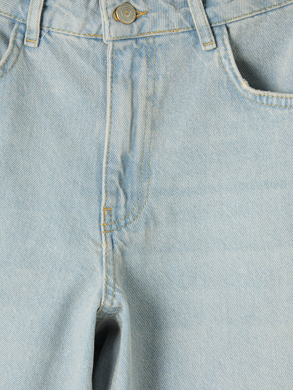 İndigo Boyfriend Fit Yırtık Detaylı Kadın Jean Pantolon-2