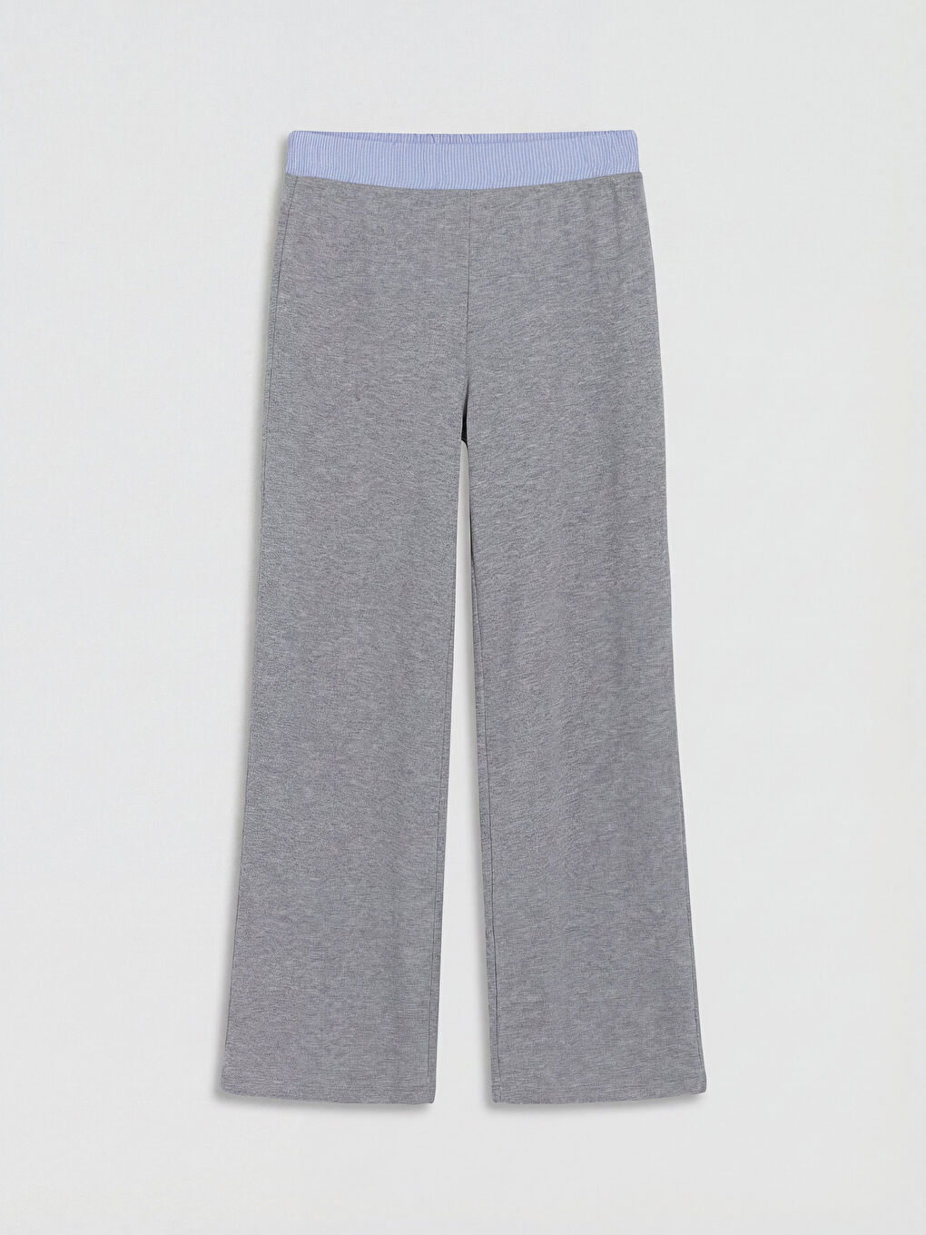 Gri Beli Lastikli Kadın Eşofman Altı-5