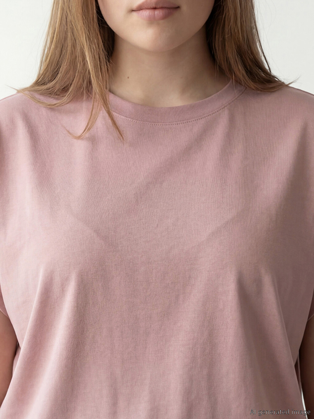 Plus Size Crew Neck Women's T-Shirt-2