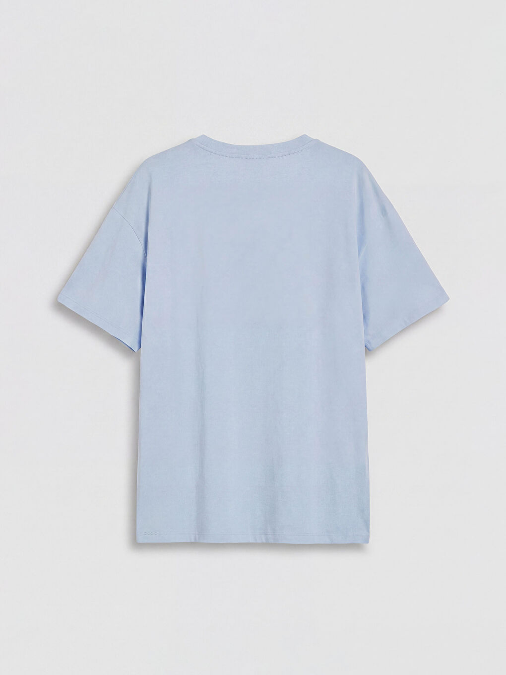 Mavi Büyük Beden Kadın Tişört-5